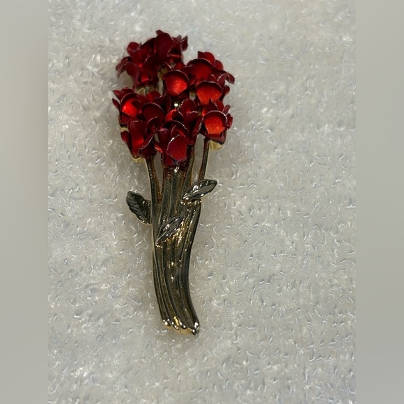 Vintage Avon David Mons 1997 Roses Bouquet Brooch Pin - Picture 6 of 14